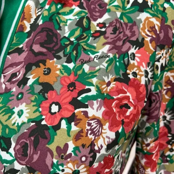 Brooks Brothers Retro Multicolor Floral Long Sleeve Dress with Green Stripe Band - Picture 12 of 12